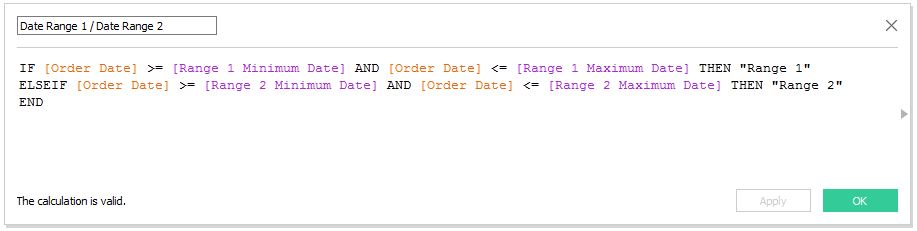 Date Range Calculation In Tableau