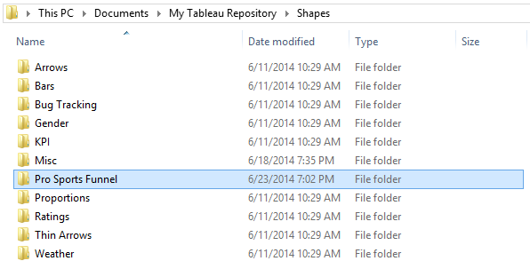 Tableau Custom Shapes Folder Structure