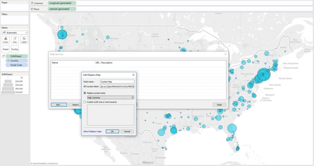 Adding a Mapbox Map in Tableau