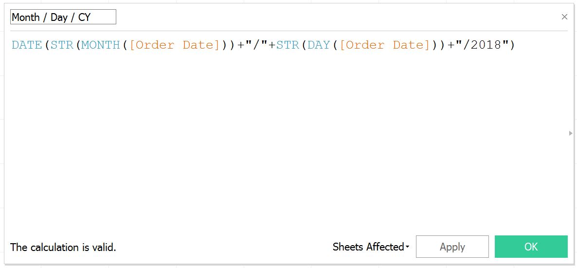 Date Tableau Calculated Field