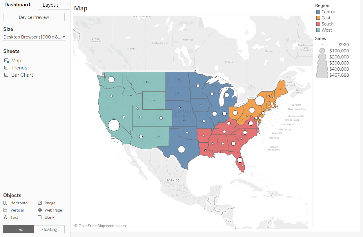 Tableau Map Examples